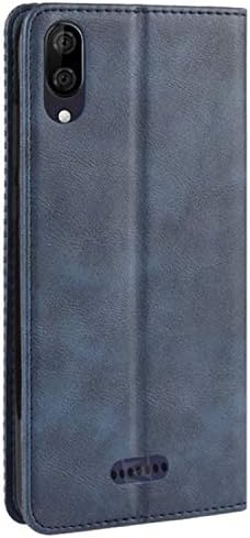 Carcasă Hualubro Wiko Y80, portofel retro PU din piele Flip Folio Folio Sockproof Phone Cover cu [Kickstand] [sloturi de cărți]