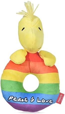 Peanuts pentru animale de companie Love 6 '' Woodstock Rainbow Squeaker Pet Toy | Peanuts pentru animale de companie 6 '' Woodstock