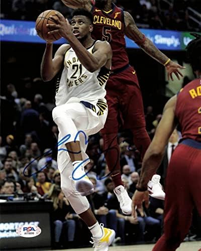 Thaddeus Young a semnat 8x10 Foto PSA/ADN Indiana Pacers Autographed - Fotografii autografate NBA