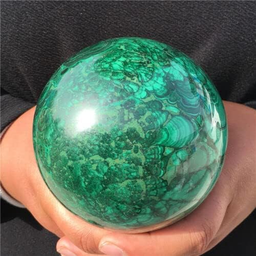 NKB1908912 Crystal Ball 3,89lb Malachit Natural Quartz Sfera Crystal Ball Reiki Gemstone 98mm