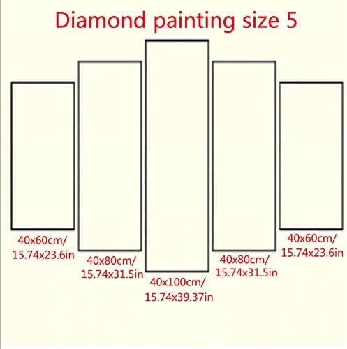 Seturi de pictură DIY 5D Diamond pentru adulți, 5 seturi/piese broderie cu diamante Drill Crystal Rhinestone Cross Cross Diamond
