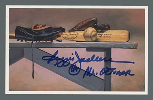 Reggie Jackson a semnat înscrisă Bill Goff carte poștală de imprimare Auto cu B & amp; E hologramă-MLB tăiat semnături