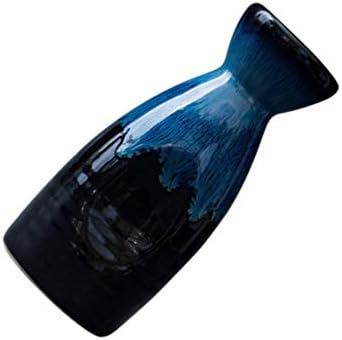Amosfun albastru de sake ceramică în stil japonez de drag oală de sake de ketle vin pentru apă de cafea cu apă vin