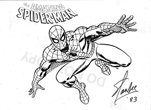 Stan Lee carte de benzi desenate Creator retipărire semnat Spider-Man schiță 8x10 foto 4 RP