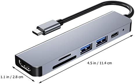 SOLUSTRE Adaptor stații de andocare USB C Hub USB C la USB Hub USB Tip C la USB Adaptor USB C Hub 6 porturi USB Laptop USB