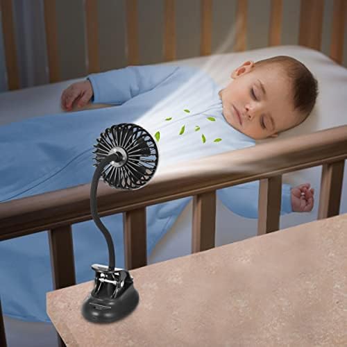 Clip pe ventilator Usb Mini ventilator baterie operat ventilator birou cu urgență Power Bank, copil cărucior ventilator reîncărcabilă