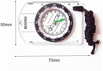 GFHLP Compass Transparent Plastic Compass Amprentă proporțională Călătorie în aer liber Camping Hiking Compass Instrumente