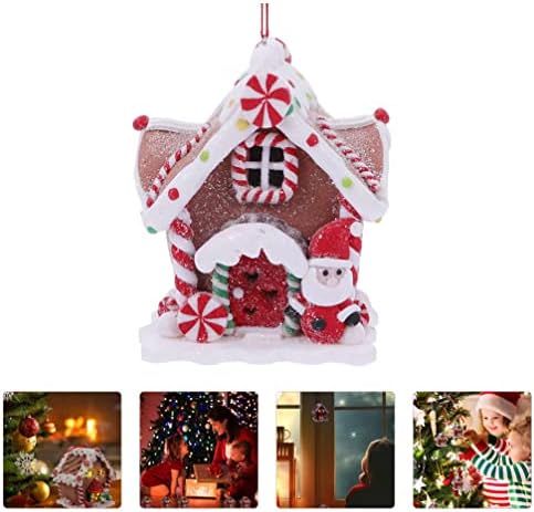 PRETYZOOM Crăciun sat clădire Santa Casa Crăciun Desktop Decorative Mini Casa Decor Mini scena Ornament pentru Crăciun cadou