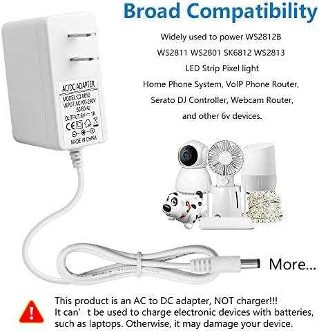 Adaptor de sursă de alimentare shniTPWR 6V 100V ~ 240V AC la DC Adaptor 6 Volt 1A 200mA 500MA 800mA Convertor AC/DC Alb cu