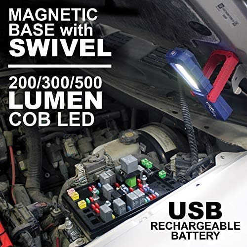 Clore Automotive Light-N-Carry Lnc1541 lumină de lucru reîncărcabilă COB LED cu bază magnetică