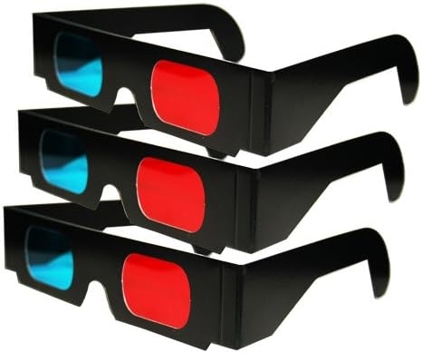 3D Anaglifă carton negru ochelari 3D-roșu & amp; Cyan