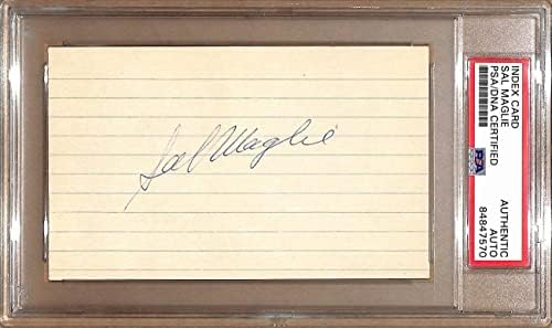 Sal Maglie autografe 3x5 Index Card New York Giants PSA / ADN 178805-MLB tăiat semnături