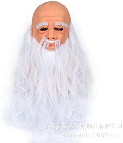 Halloween al alb vrăjitor de păr de Halloween Părinte mască de Crăciun Headgear Christmas Christmas New Grandpa Latex Mask