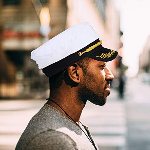 Abaodam iaht căpitan pălărie marinar pălărie și ochelari de soare costum set reglabil marinar Cap iaht barca căpitan pălărie