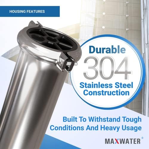 Max Water - Heavy Duty - Osmoză inversă 4040 Carcasă cu membrană - 4 x 40 bun pentru uz industrial - 4040 Locuință