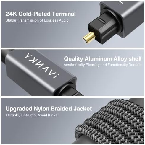Cablu audio optic Ivanky 10ft+ Mini HDMI până la HDMI Cablu de 6,6ft
