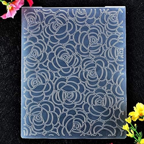 Crafts Kwan Flori Foldere din plastic Embosare pentru fabricarea cărților și alte meserii de hârtie, 12.1x15.2cm
