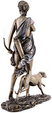 Colecția de top Diana Statuia Huntress- Zeița romană a vânătorii, luna și animalele sălbatice sculptură în figurină de colecție