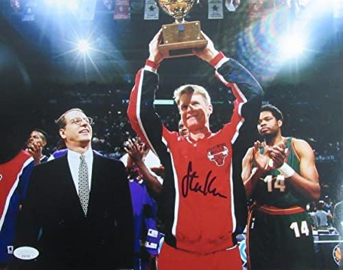 Steve Kerr Autografat 11x14 Photo Chicago Bulls JSA - Fotografii autografate NBA