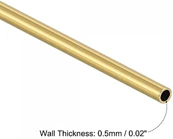 UXCELL BRASS ALD TUBE ROUND 3,5mm OD 0,5 mm grosime a peretelui 100mm lungime tubul de țeavă 6 buc