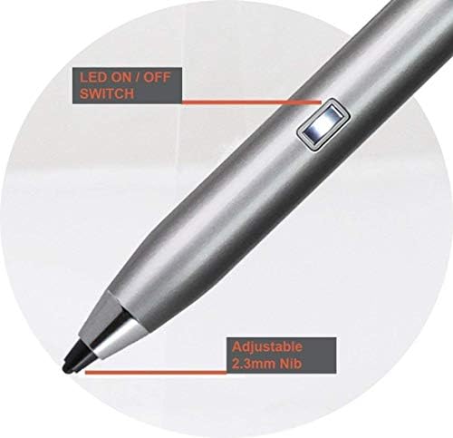 BROONEL Silver Mini Fine Point Digital Stylus Pen compatibil cu Vankyo Matrixpad Z4 10.1 Tableta Android