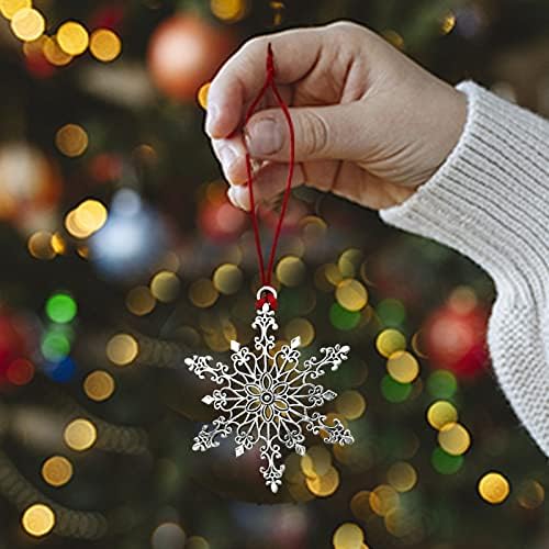 2022 Ornament de brad de Crăciun solid, ornamente artizanale, metalice DIY Craft Hanging Decoration, decorațiuni superbe de
