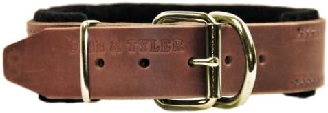 Dean și Tyler D&T Delight Dog Gullar - Solid Brass Hardware - Brown - Dimensiune 18 x 1 1/2 lățime. Se potrivește cu dimensiunea