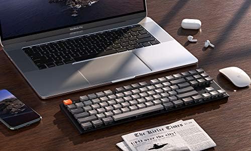 Keychron K1 tastaturi mecanice Bluetooth, tastatură mecanică fără fir pentru jocuri cu comutator Albastru Gateron cu profil