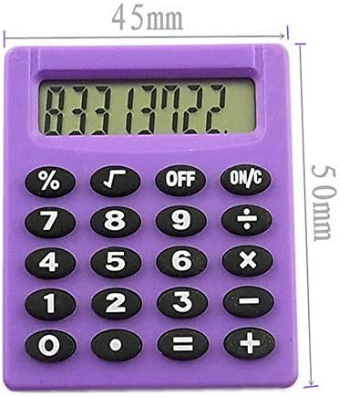 1pcs mini buzunar portabil 8 cifre Calculator electronic Student School Suport durabil și util （Purple）