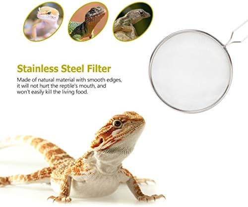 POPETPOP Reptile nisip lopata animale de companie filtru sita inox Scoop fin ochiurilor filtru filtru pentru broasca testoasa