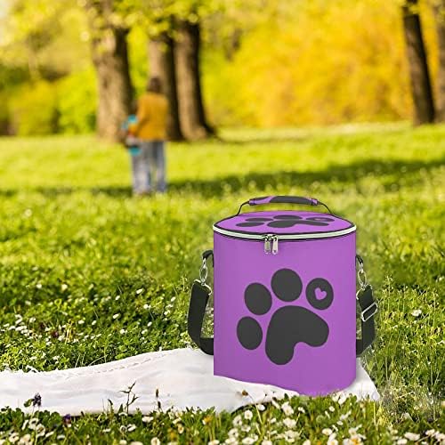 Câine Paw printuri masa de prânz Tote sac Leakproof reutilizabile Cooler Box Geantă de mână pentru birou Picnic Beach