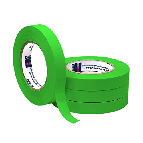 Nev's Ink 3/4 x 60YD Banda de etichetare verde - Codificare culori, asistență medicală, laborator, polivalent
