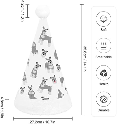Miniatură Schnauzer Model Crăciun Pălărie Personalizate Santa Pălărie Amuzant Xmas Decoratiuni