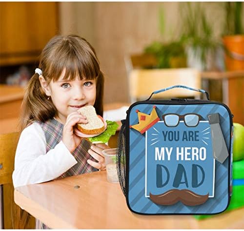 Micul meu cuib izolat Cooler pătrat Tote geantă de prânz ești eroul meu tată muncă termică Picnic organizator de alimente cutie