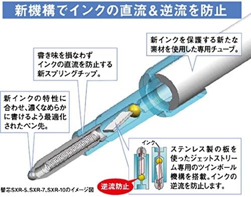 三菱 鉛 筆 creion Mitsubishi SXN15038.24 Stilou pe bază de ulei pe bază de ulei, 0,38, negru, 10 bucăți