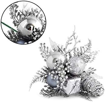 Amosfun Crăciun artificial de pin con de molid de molid tăieturi de ornamente de petrecere de Crăciun