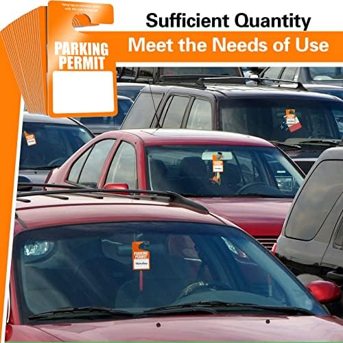 100 pachet permis de parcare Hang tag-uri plastic parcare pancarte PVC Hang Tag 3 x 5 Inch pentru masina oglinda retrovizoare