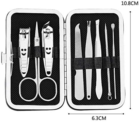 Dyizu 8pcs set manichiură set portabile de unghii set unghie tăietor cutter clipper kit profesionist unghii de unghii durabile
