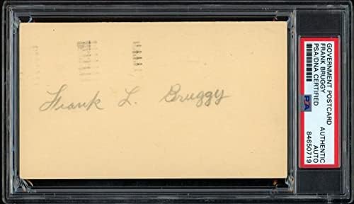 Frank Bruggy a semnat 1921 GPC carte poștală guvernamentală Phillies PSA/DNA - MLB semnături tăiate