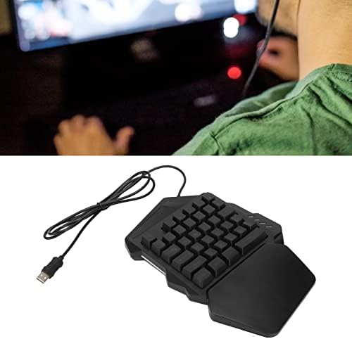O tastatură cu o mână, 35 de taste RGB Backlight Tastatură mecanică pentru laptop, desktop, tastatură portabilă pentru jocuri