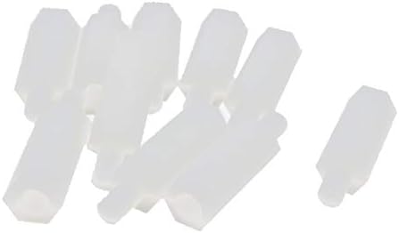 X-Dree 10pcs M4 18 + 6mm Hex Spacers Plastic Nylon Hexagon Pilon masculin-femeie (10pcs M4 18 + 6mm Separadores Hex De Plástico