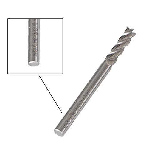 findmall 5pcs 1/8 Inch Helix Carbide End Mill 4 flaut 1/2 inch Iength of Cut Fit pentru oțeluri aliate / oțeluri întărite