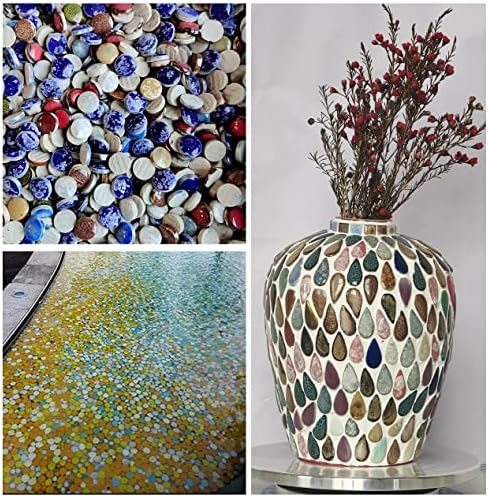 Ceramică de 1 kilogram Tiles Mozaic Culoare aleatorie Culoare mare ploaie Big Fișează Mozaic Ceramică Piese pentru meșteșuguri