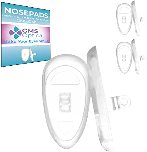GMS Optical® Silicon moale Silicon Symmetric Symmetric Syglass Pad pentru ochelari, ochelari de soare și uzură pentru ochi