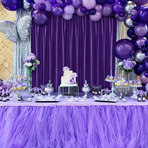 Perdele de fundal violet hiasan pentru petreceri, draperii de fundal pentru fotografie din poliester pentru adunări de familie,