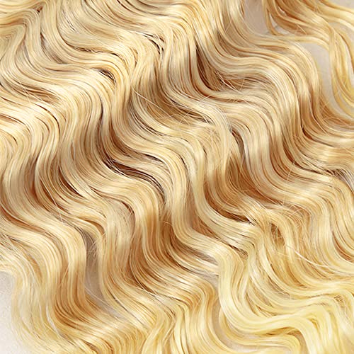 P27 / 613 Blonde Bundles Păr Uman 3 Bundles 22 24 26 Inch Ombre Deep Wave Bundles 8A neprelucrate Virgin Remy Hair Highlight