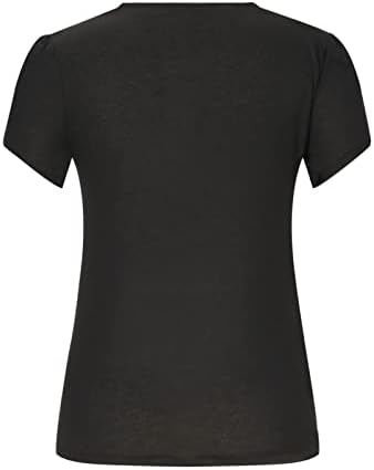 Tricouri de lucru nokmopo pentru femei afaceri casual imprimare creativă în v-gât petal tricou cu mânecă scurtă cu mâneci de