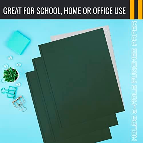 Hârtie verde închis 2 foldere de buzunar cu pronguri, 50 de pachete, prin produse de birou mai bune, textură mată, dosare de
