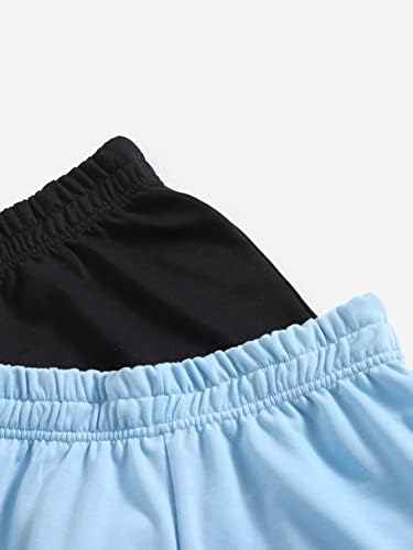 Pantaloni scurți pentru femei Tioru 2 pachet pantaloni scurți de talie elastică solidă