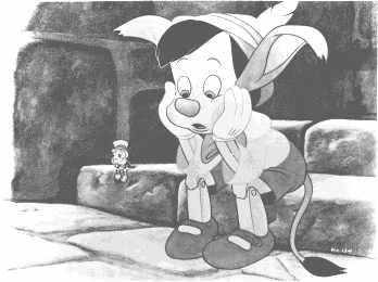 Pinocchio publicitate carte de Lobby încă Jiminy Cricket și Pinocchio-Walt Disney